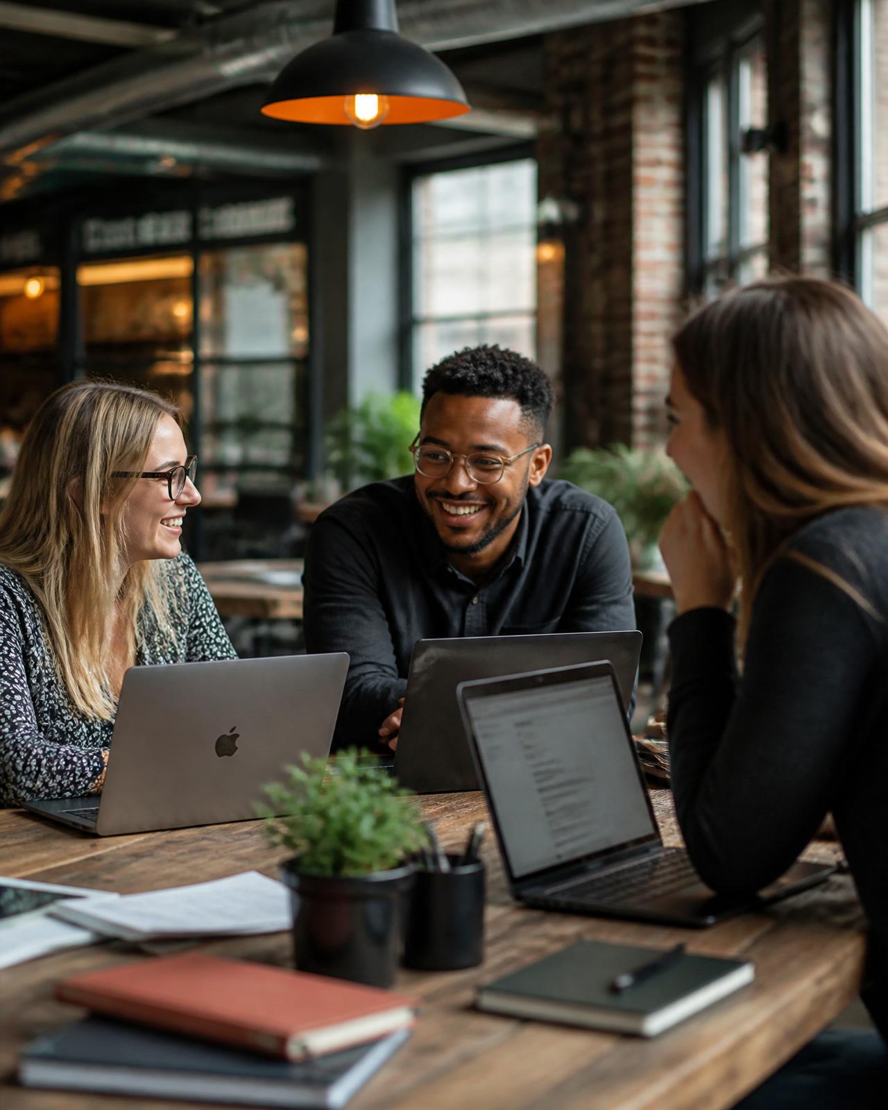 Entrepreneurs échangeant dans la communauté GOW Business Center